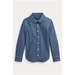 Polo Ralph Lauren Girls Blue Denim Shirt