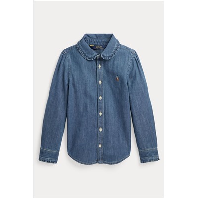 Polo Ralph Lauren Girls Blue Denim Shirt