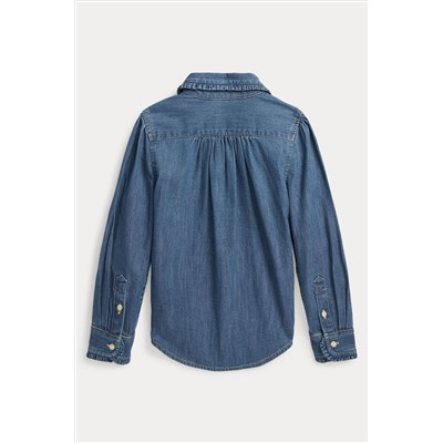 Polo Ralph Lauren Girls Blue Denim Shirt