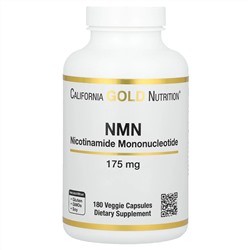California Gold Nutrition, NMN, 175 мг, 180 растительных капсул