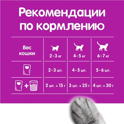 Влажный корм Whiskas для котят, курица, паштет, 75 г