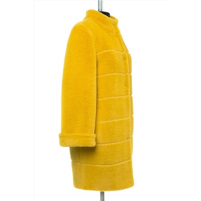 01-10945 Пальто женское демисезонное Ворса желтый