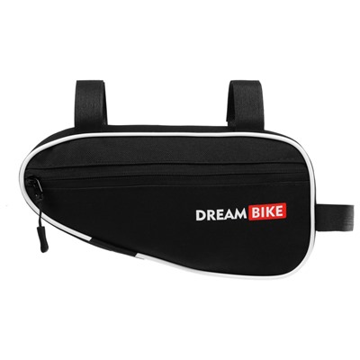 Велосумка Dream Bike под раму, 26х13.5х5, цвет чёрный/белый