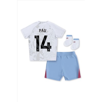 Fanatics Aston Villa Away Baby Kit 2023-24 - Pau 14 Baby