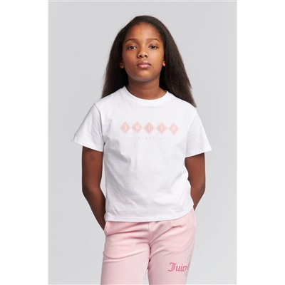 Juicy Couture Girls Tonal White T-Shirt