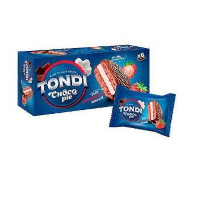 «Tondi», choco Pie клубничный, 180 гр. KDV