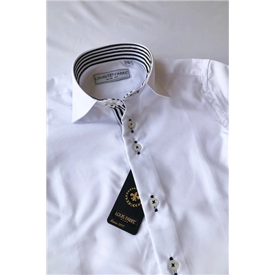 Полосатая детская школьная рубашка с коротким рукавом 001-01CizgiKiza