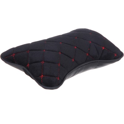 Подушка дорожная под голову JP-137, 27*17 см, цвет: чёрный-красный