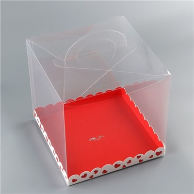 Коробка кондитерская, сундук, упаковка, With love, 20 х 20 х 20 см
