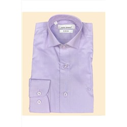 Сиреневая облегающая рубашка для мальчика GOM0102