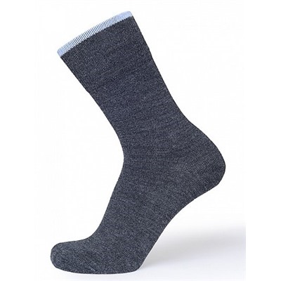 ПРИСТРОЙ. NORVEG Носки женские Dry Feet для мембранной обуви, цвет: серый меланж с голубой полосой