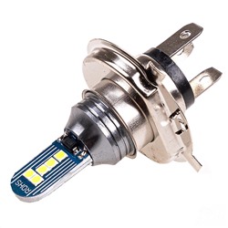 Автолампа диод H4 12/24V 10 SMD диодов 2-конт Белая SKYWAY (в компл. 2 шт.)