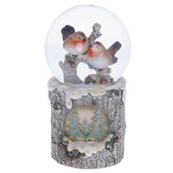 Фигурка декоративная в стекл. шаре "Птичка" с подсветкой, D 8 см, L8 W8 H14,5 см