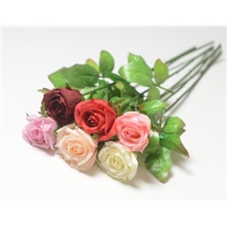 Искусственные цветы, Ветка одиночная бутон розы (1010237) микс