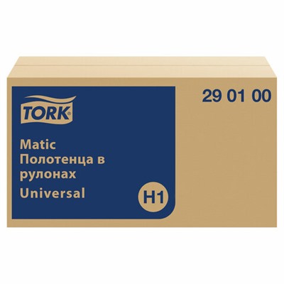 Полотенца бумажные рулонные 280 м, TORK Matic (Система H1) UNIVERSAL, КОМПЛЕКТ 6 рулонов, 290100