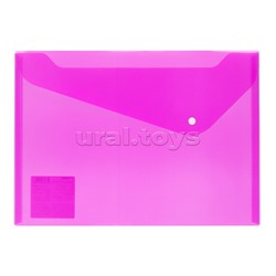 Папка-конверт с кнопкой 180 мкр. песок. фиолетовый NEON  А4 "Expert Complete"