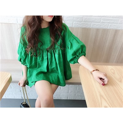 Рубашка в стиле babydoll женская, арт КЖ487, цвет: зелёный ОЦ