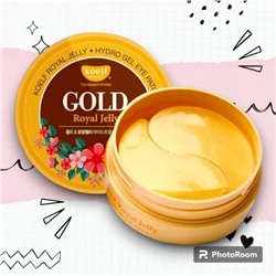 KOELF.  Гидрогелевые патчи для век с золотом и маточным молочком Gold & Royal Jelly Hydro Gel 60шт.