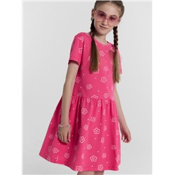 Платье для девочек розовое с ромашками