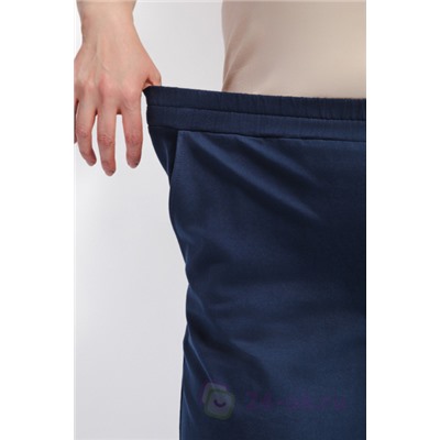 3720 - Прямые брюки трикотажные, синие арт.3720 AVERI