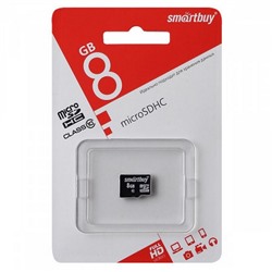 Micro SDHC карта памяти 8ГБ SmartBuy Class 10