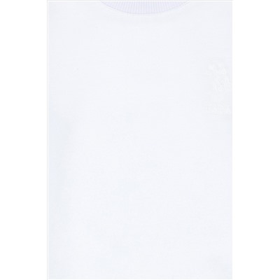 Детский белый базовый свитшот с круглым вырезом Неожиданная скидка в корзине