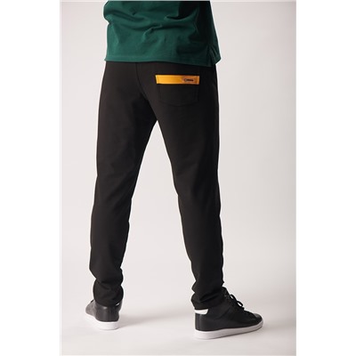 Спортивные брюки М-1243: Чёрный / Песок