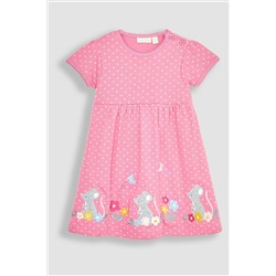 JoJo Maman Bébé Appliqué Hem Jersey Dress