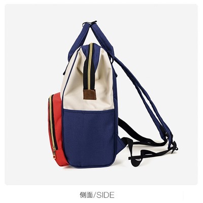 Сумка-рюкзак для мамы, арт Б305, цвет: красный синий ОЦ