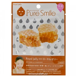 Маска для лица с молочным лосьоном и маточным молочком Pure Smile Sun Smile, Япония, 27 млРаспродажа