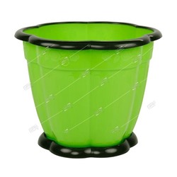 Горшок пластиковый с поддоном Восторг зеленый 16*16*16,5 см 1,5 л Альтернатива