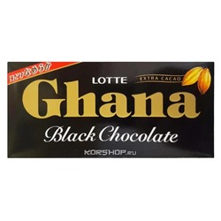 Горький шоколад Премиум Гана Ghana Black Lotte, Япония, 50 г Акция