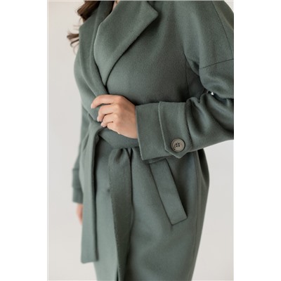 Пальто женское демисезонное 22970 (олива)