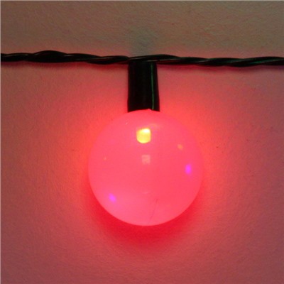 Гирлянда для дома 3м 20 ламп LED с насадками ШАР ЦВЕТНОЙ d-3,5 см, черн.провод, авторежим, IP-20, Мультицвет