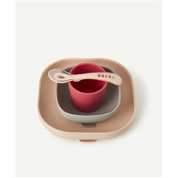 BEABA
COFFRET REPAS EN SILICONE ROSE AVEC VENTOUSE