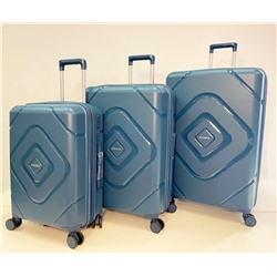 Набор из 3-х чемоданов с расширением 23104 Синий