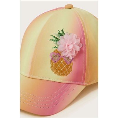 Monsoon Yellow Pineapple Ombre Cap