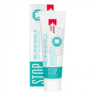 Зубная гель-паста Edel white STOP Sensitive Relieve+Shield, 75 мл