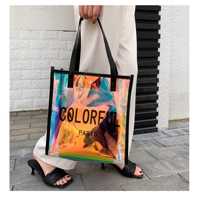 Комплект сумка и косметичка, арт А36 цвет: вертикальный чёрный ОЦ