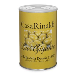 Оливки изумрудные гигантские Bella di Cerignola c косточкой  Casa Rinaldi 4250 г