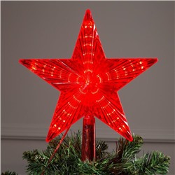 Фигура "Звезда красная ёлочная" 22Х22 см, пластик, 30 LED, провод 2 м, 240V КРАСНЫЙ