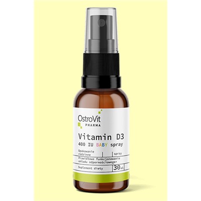 OstroVit Pharma Vitamin D3 400 IU Baby spray 30 ml - ВИТАМИН D3 для младенцев