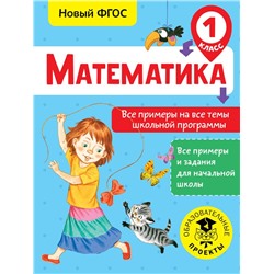 Математика. Все примеры на все темы школьной программы. 1 класс Позднева Т.С.