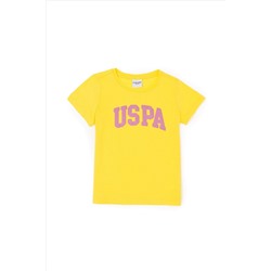 Желтая базовая футболка для девочек Неожиданная скидка в корзине