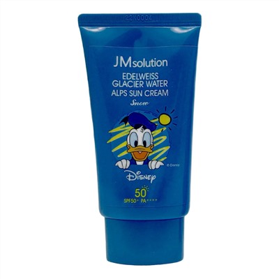 Jmsolution Охлаждающий солнцезащитный крем / Edelweiss Glacier Water Alps Moist Suncream Snow SPF50+/PA++++ Disney Donald Duck, 50 мл