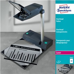 Пленка для проекторов А4 ч/б лазерная печать полиэстер 100 мкм 25 л Avery Zweckform 3562 532898 (1)