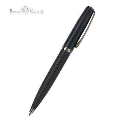Ручка автоматическая шариковая 0.7мм "SIDNEY" синяя, черный металлический корпус 20-0360 Bruno Visconti