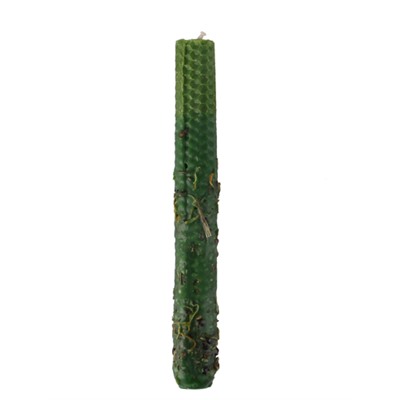 Свеча "Здоровье" из зеленой вощины с травами, 1,3х20см, t 1,5ч