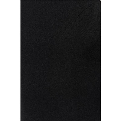 Черное приталенное тканое платье миди с бретелькой на шее TWOSS23EL00611