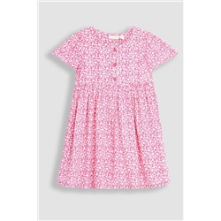 JoJo Maman Bébé Ditsy Floral Button Front Classic Dress